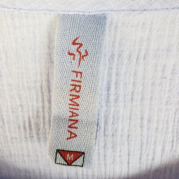 Firmiana Linen Blend Dress Lagenlook Ombre Sharkbite Hem Pockets sz M Oversized - Picture 4 of 14